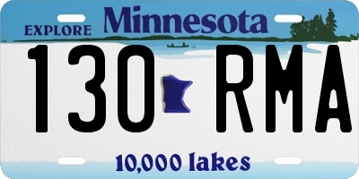 MN license plate 130RMA