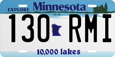 MN license plate 130RMI