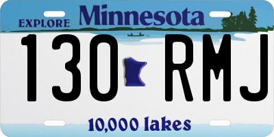 MN license plate 130RMJ