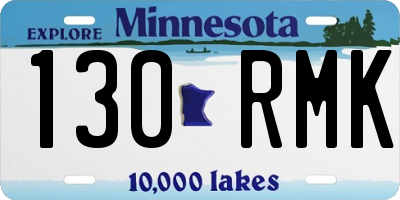MN license plate 130RMK