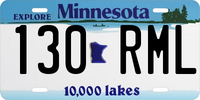 MN license plate 130RML