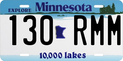 MN license plate 130RMM