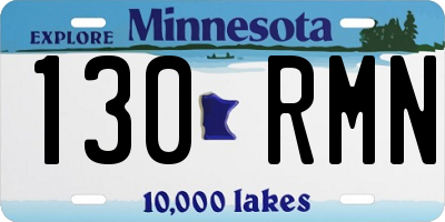 MN license plate 130RMN