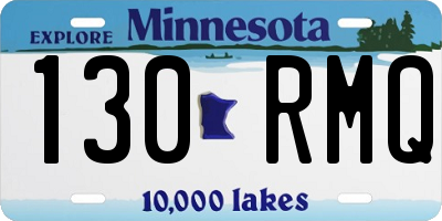 MN license plate 130RMQ