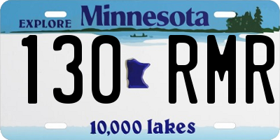 MN license plate 130RMR
