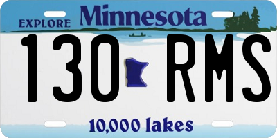 MN license plate 130RMS