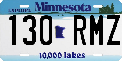 MN license plate 130RMZ