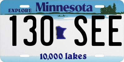 MN license plate 130SEE