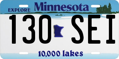 MN license plate 130SEI