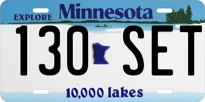 MN license plate 130SET