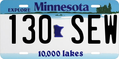 MN license plate 130SEW