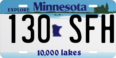 MN license plate 130SFH