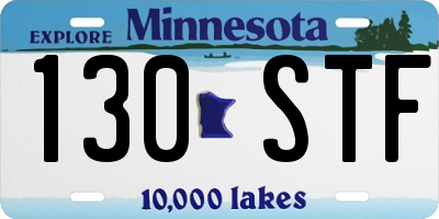 MN license plate 130STF