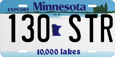 MN license plate 130STR
