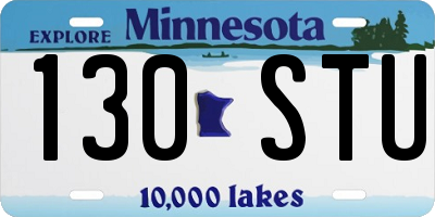 MN license plate 130STU