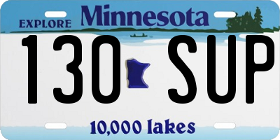 MN license plate 130SUP