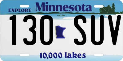 MN license plate 130SUV