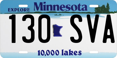 MN license plate 130SVA