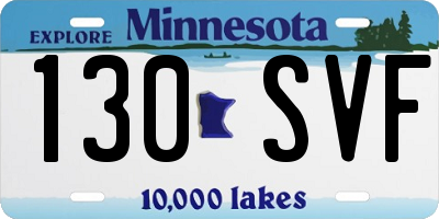 MN license plate 130SVF