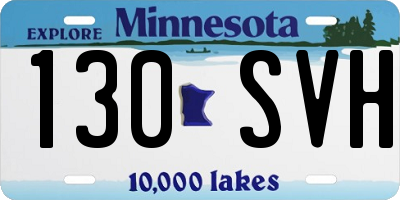 MN license plate 130SVH