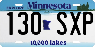 MN license plate 130SXP