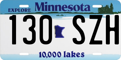 MN license plate 130SZH