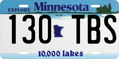 MN license plate 130TBS