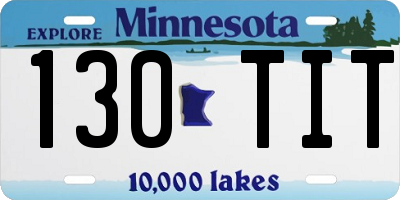 MN license plate 130TIT