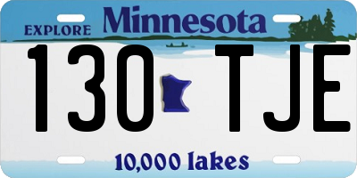 MN license plate 130TJE