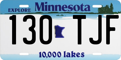 MN license plate 130TJF