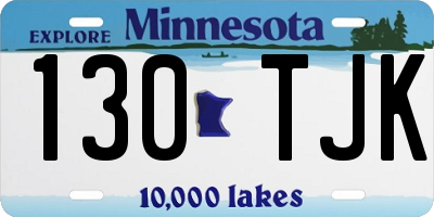 MN license plate 130TJK