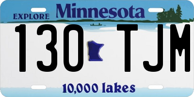 MN license plate 130TJM