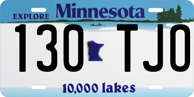 MN license plate 130TJO