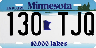 MN license plate 130TJQ