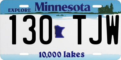MN license plate 130TJW