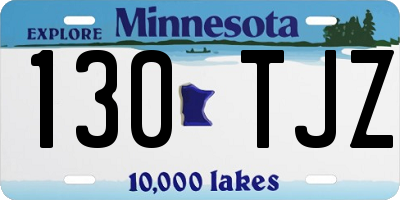 MN license plate 130TJZ