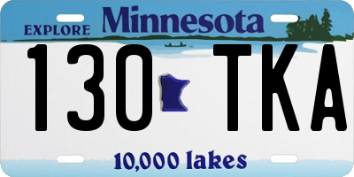 MN license plate 130TKA