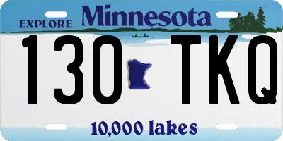 MN license plate 130TKQ