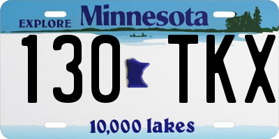 MN license plate 130TKX