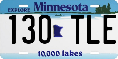 MN license plate 130TLE