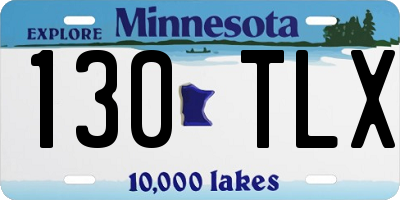 MN license plate 130TLX