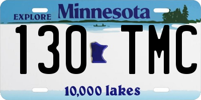 MN license plate 130TMC