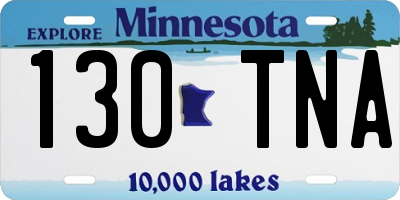 MN license plate 130TNA