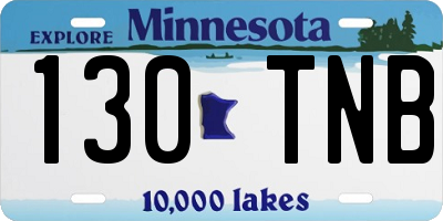 MN license plate 130TNB