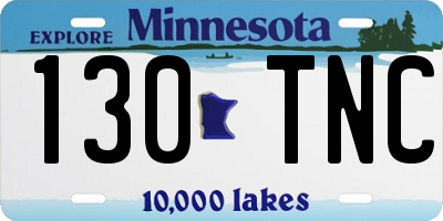 MN license plate 130TNC