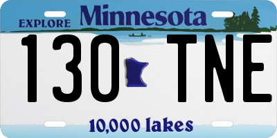 MN license plate 130TNE