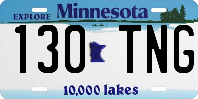 MN license plate 130TNG