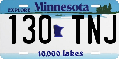 MN license plate 130TNJ