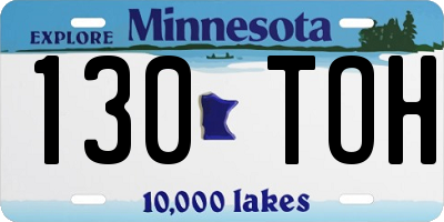 MN license plate 130TOH
