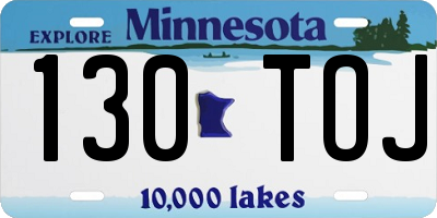 MN license plate 130TOJ